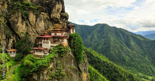 Time Lapse of the Tiger's Nest in Bhutan photo