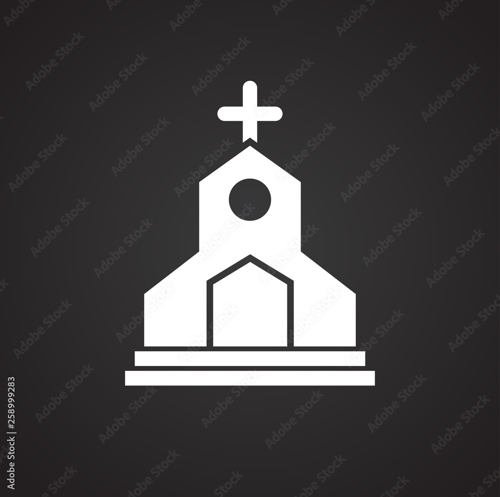 Church icon on background for graphic and web design. Simple vector sign. Internet concept symbol for website button or mobile app. Church icon on background for graphic and web design. Simple vector sign. Internet concept symbol for website button or mobile app.
