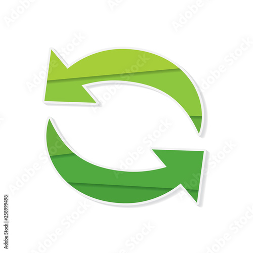 green recycle sign- vector illustration