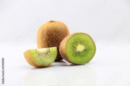 part, isolated, green, sweet, kiwi, tropical, food, ripe, vegetarian, fruit, slice, fresh, background, healthy, juicy, cutout, brown, half, color, white, tasty, closeup, group, whole, freshness, piece