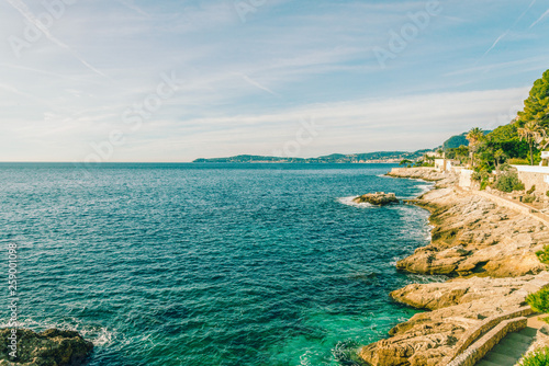 Wallpaper Mural Seacoast of Cap d’Ail in a sunny winter day Torontodigital.ca
