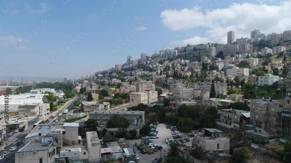Haife. A beautiful city in Israel. Panoramic view of Haife. Haife. A beautiful city in Israel. Panoramic view of Haife.