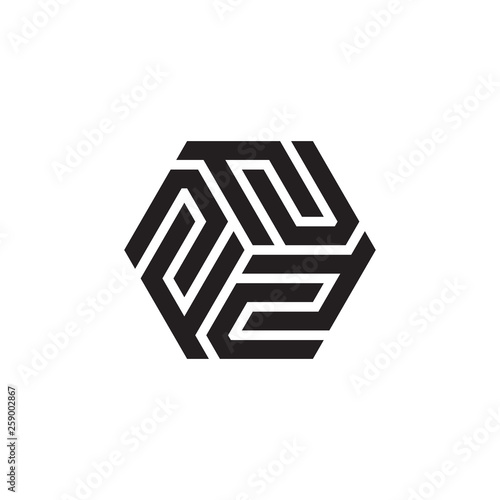 initial F and C with cube box logo design concept