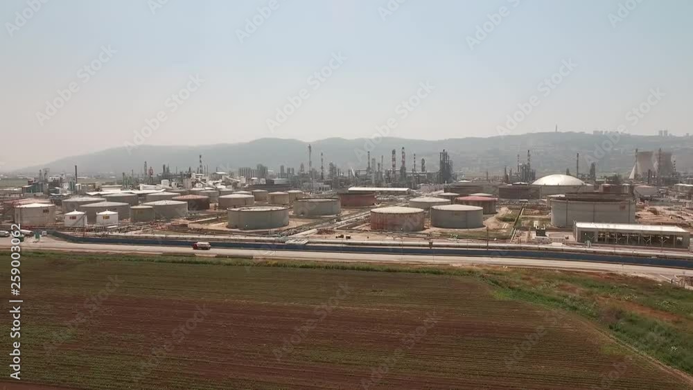 landscape of haife, Israel. Chemical enterprises. landscape of haife, Israel. Chemical enterprises.