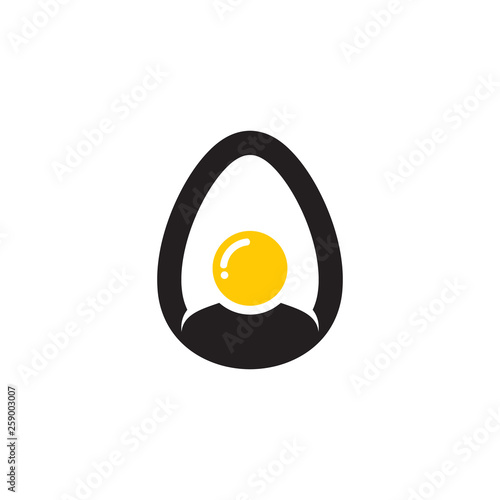 egg people logo design concept