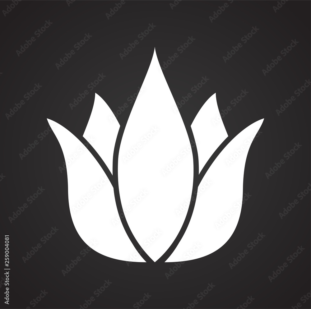 Lotos flower icon on background for graphic and web design. Simple vector sign. Internet concept symbol for website button or mobile app. Lotos flower icon on background for graphic and web design. Simple vector sign. Internet concept symbol for website button or mobile app.