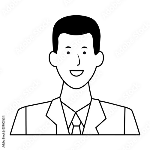 man portrait avatar black and white © Jemastock
