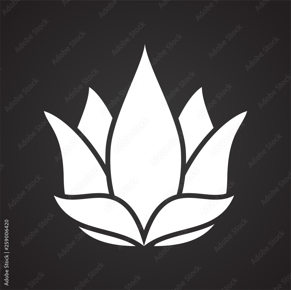 Lotos flower icon on background for graphic and web design. Simple vector sign. Internet concept symbol for website button or mobile app. Lotos flower icon on background for graphic and web design. Simple vector sign. Internet concept symbol for website button or mobile app.