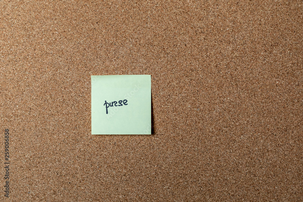 green sticker on brown table. color sticker, motivational, quote, and words, note, message purse green sticker on brown table. color sticker, motivational, quote, and words, note, message purse