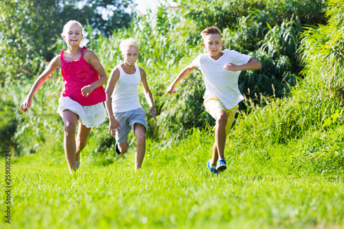 Kids playing active games