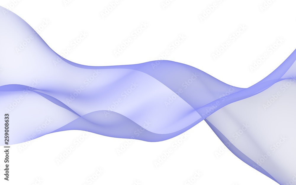 Abstract blue wave. Blue scarf. Bright blue ribbon on white background. Abstract smoke. Raster air background. 3D illustration Abstract blue wave. Blue scarf. Bright blue ribbon on white background. Abstract smoke. Raster air background. 3D illustration