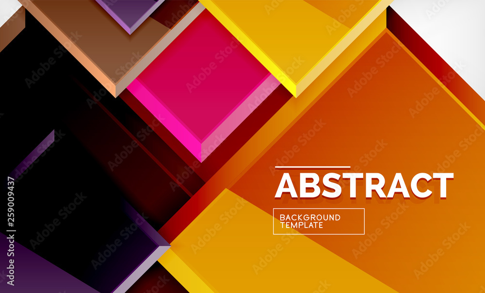 Square geometric background Square geometric background