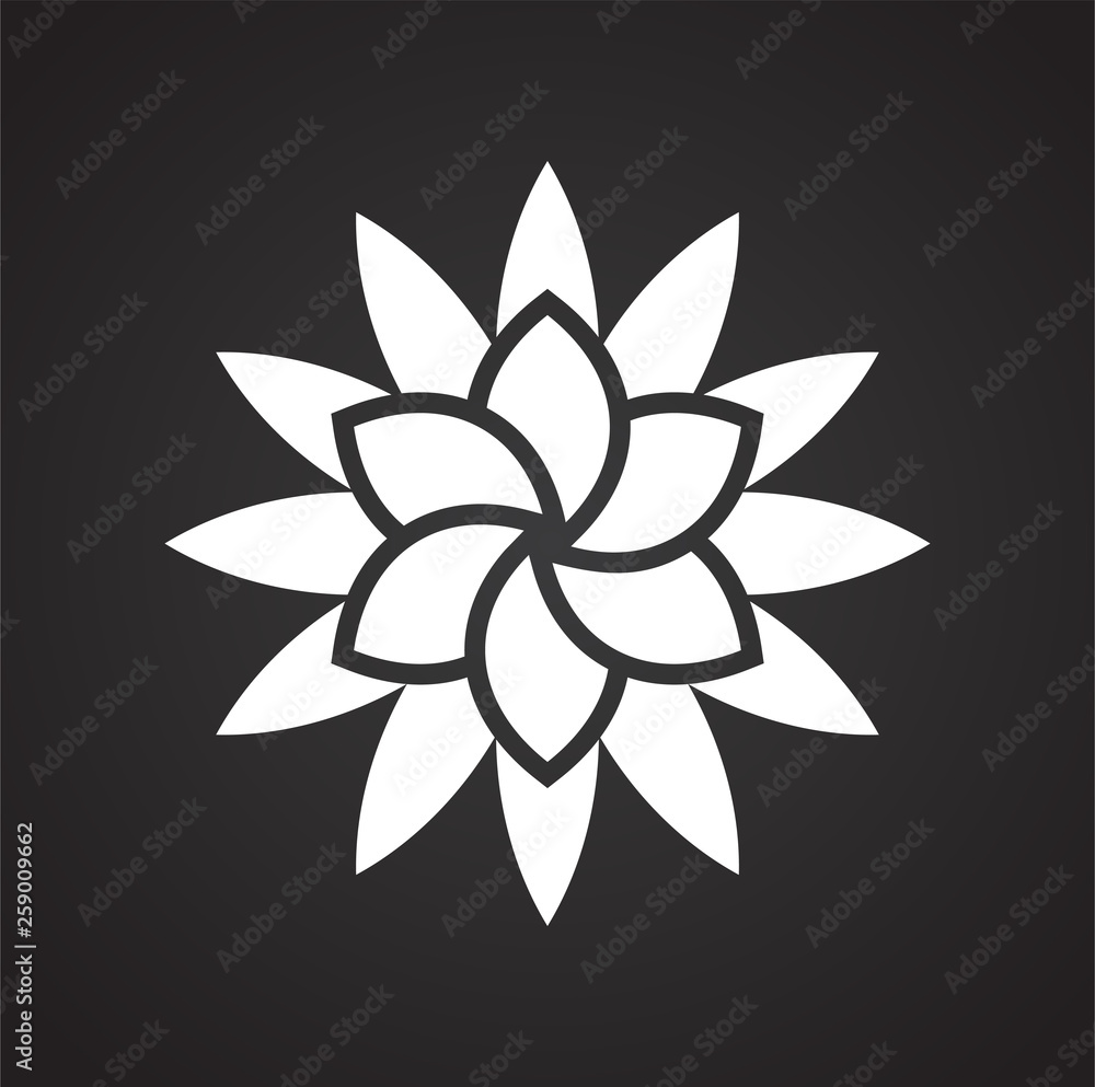 Lotos flower icon on background for graphic and web design. Simple vector sign. Internet concept symbol for website button or mobile app. Lotos flower icon on background for graphic and web design. Simple vector sign. Internet concept symbol for website button or mobile app.