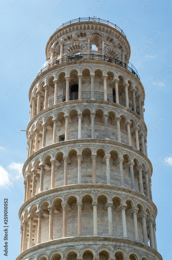Top of leaning tower of pisa
