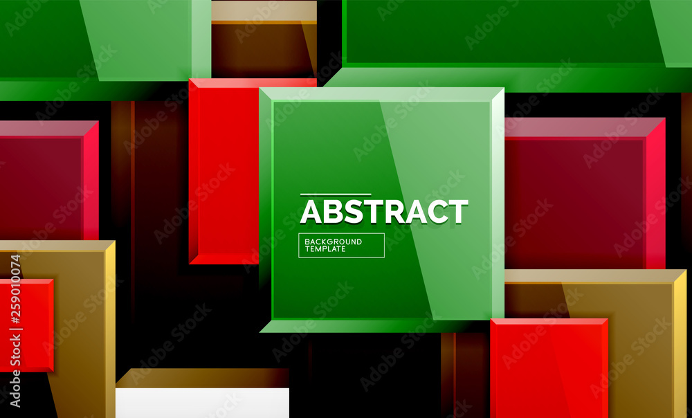 Square geometric background Square geometric background