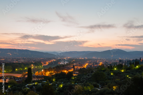 Florence view from piazzale square in the morning twilight © Maxim B