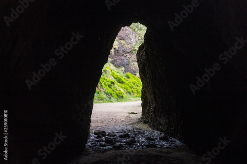 Cushendun, Northern Ireland. The Cushendun Caves, a famous filming location for fantasy shows