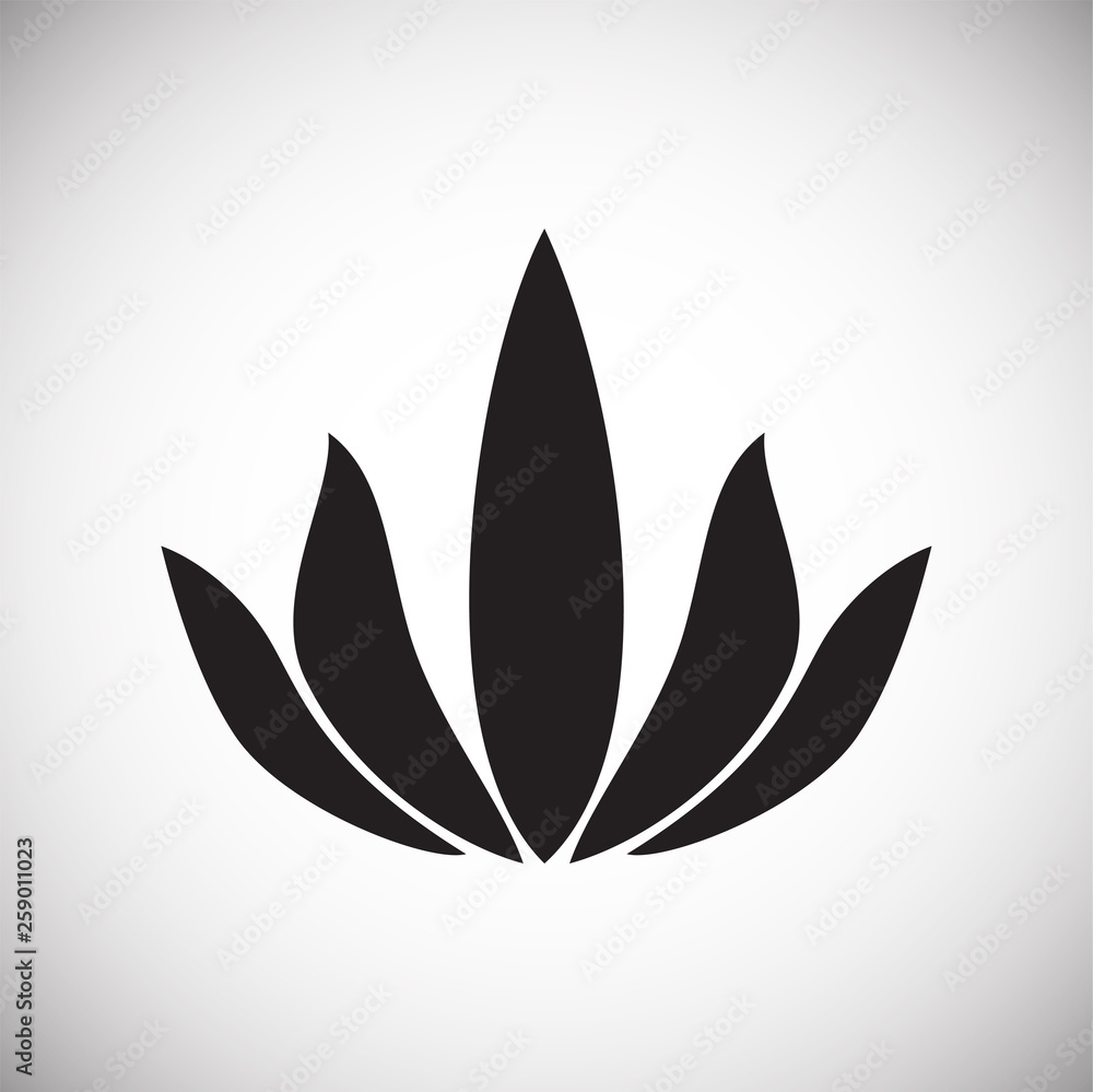 Lotos flower icon on background for graphic and web design. Simple vector sign. Internet concept symbol for website button or mobile app.