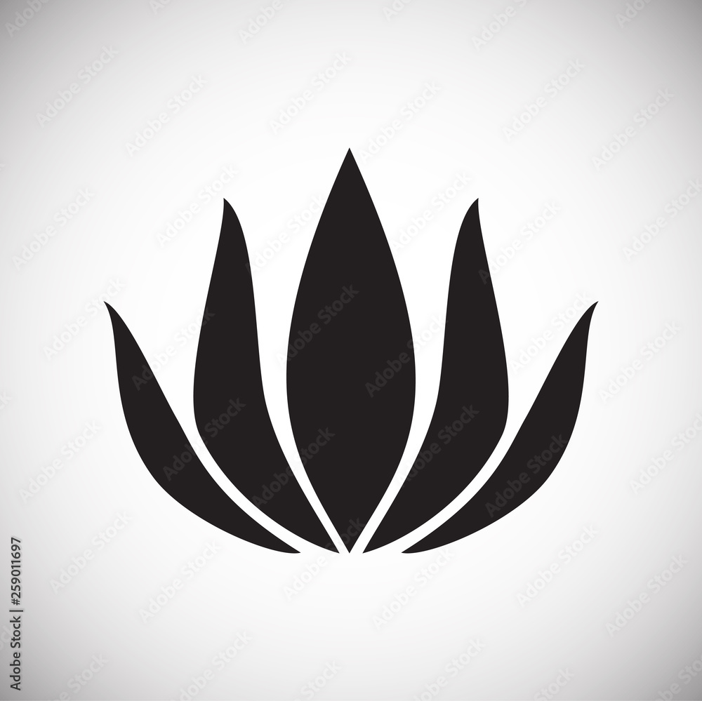Lotos flower icon on background for graphic and web design. Simple vector sign. Internet concept symbol for website button or mobile app. Lotos flower icon on background for graphic and web design. Simple vector sign. Internet concept symbol for website button or mobile app.