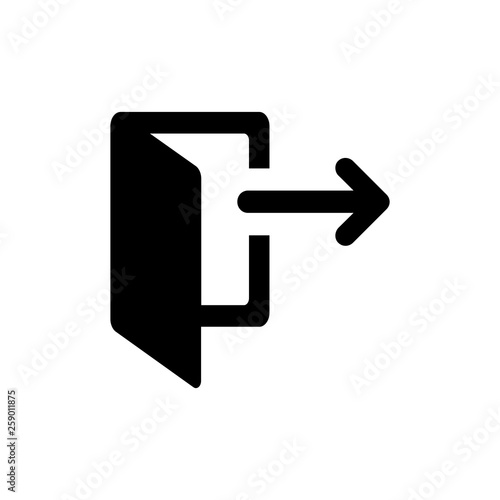 Logout icon vector