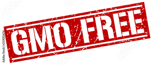 gmo free square grunge stamp