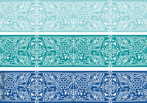 Floral Seamless Borders Collection