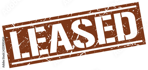 leased square grunge stamp