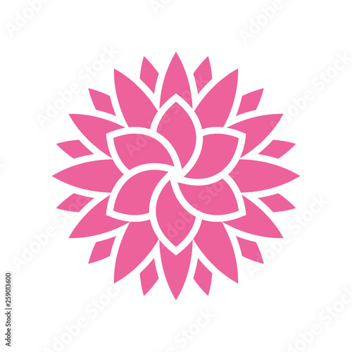 Lotos flower icon on background for graphic and web design. Simple vector sign. Internet concept symbol for website button or mobile app.