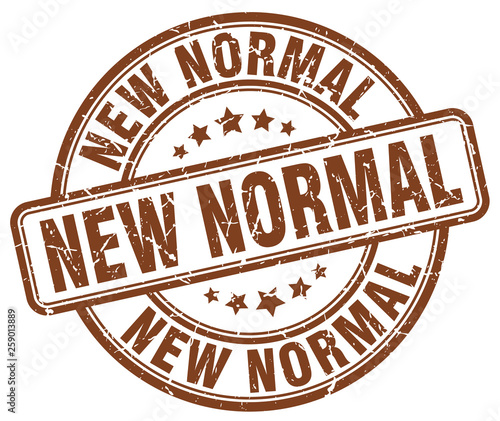 new normal brown grunge stamp