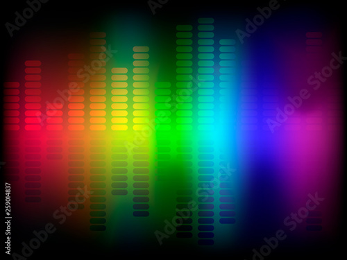 Music rainbow equalizer. Vector illustration for poster
