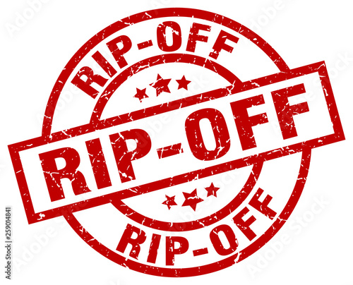 rip-off round red grunge stamp