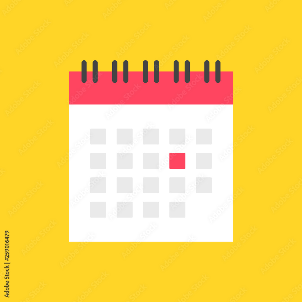 Calendar icon. Flat vector icon Calendar icon. Flat vector icon