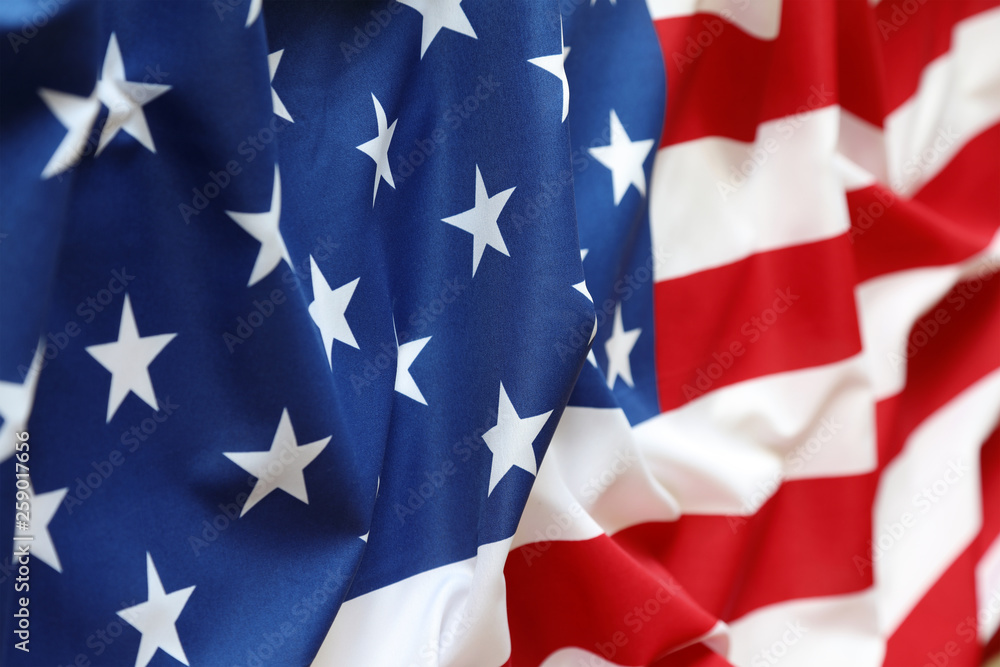 Fototapeta premium Falowana flaga USA