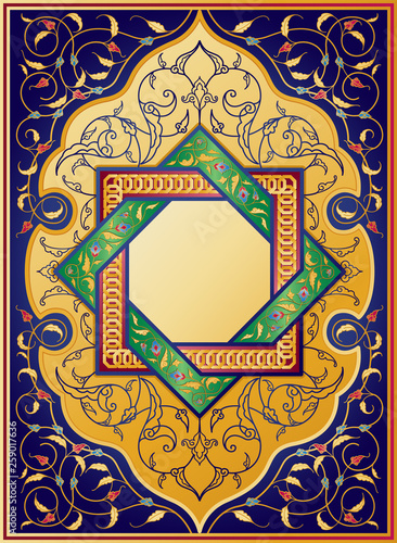 Middle eastern art in full details of vector illustration
