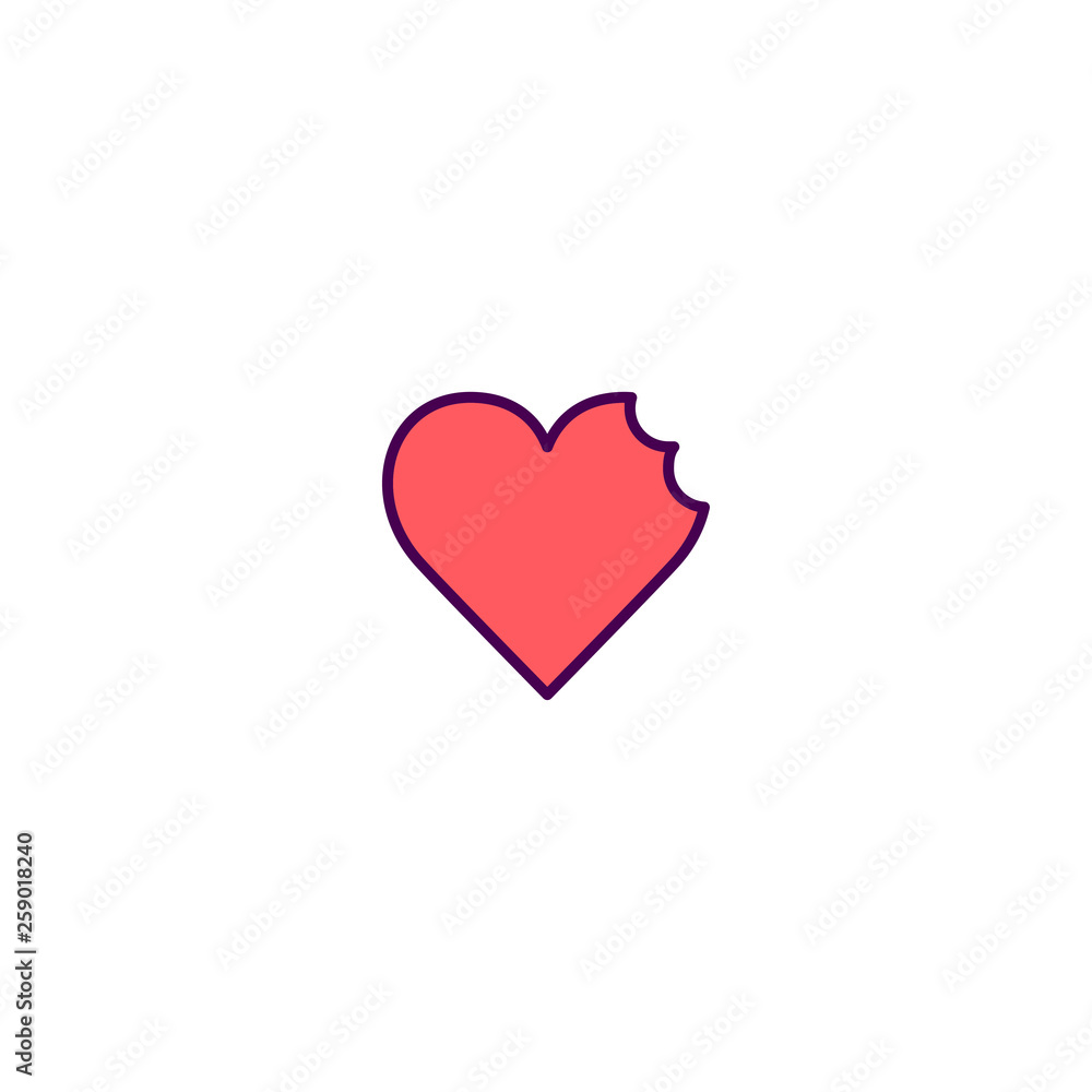 Broken heart Icon Design. Lifestyle icon vector design Broken heart Icon Design. Lifestyle icon vector design