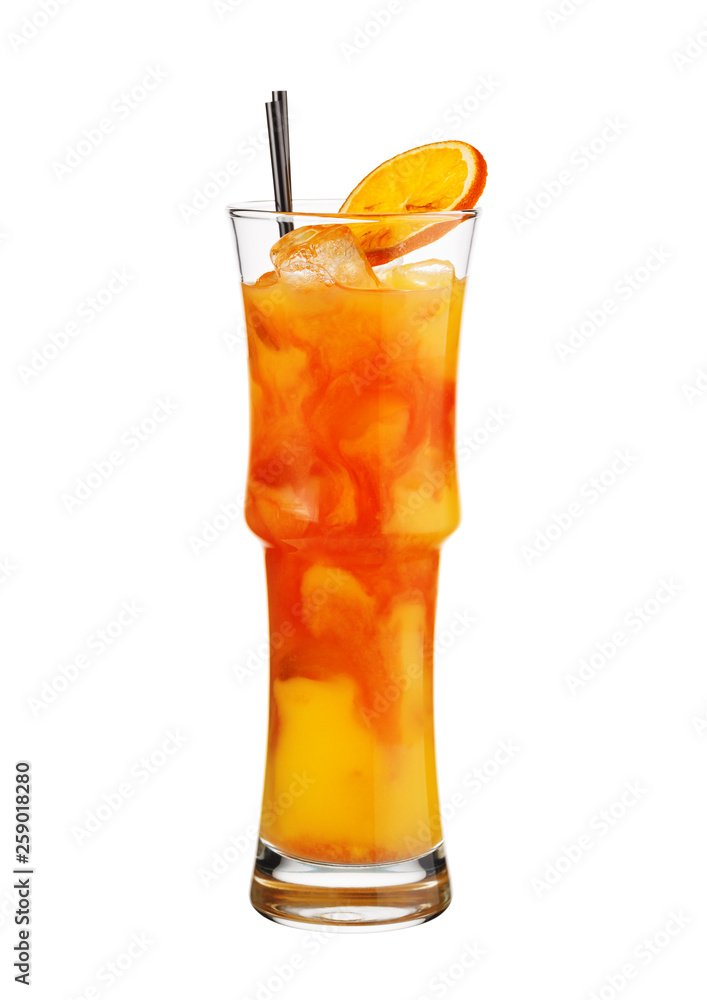 Sex on the beach. Alcohol cocktail isolated on white Sex on the beach. Alcohol cocktail isolated on white