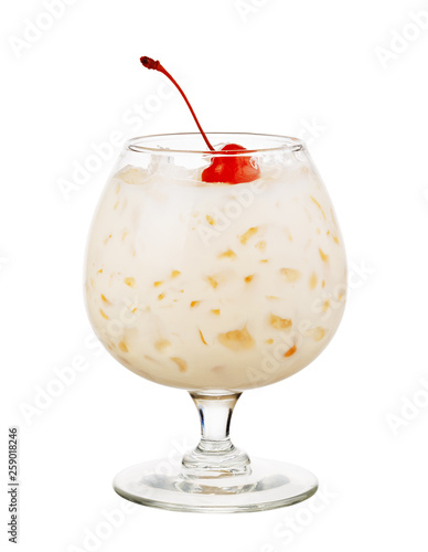 Alcohol cocktail isolated on white. Orgasm
