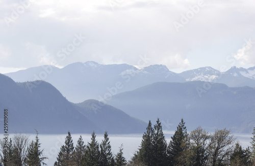 Squamish River with mountains in background