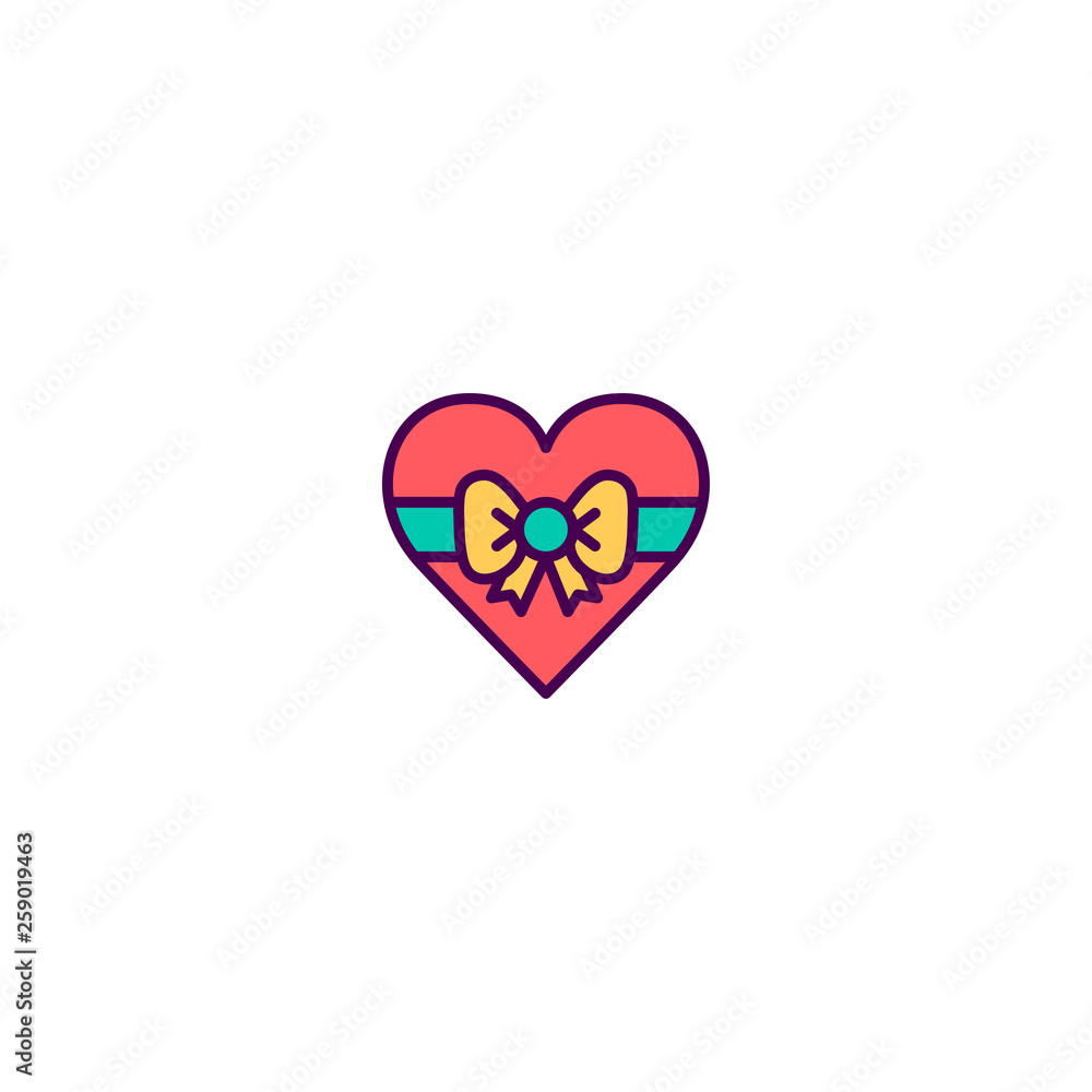 Chocolate box Icon Design. Lifestyle icon vector design Chocolate box Icon Design. Lifestyle icon vector design