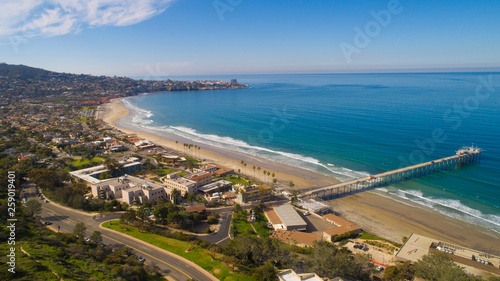 Summer Aerial View of California Beach Coast