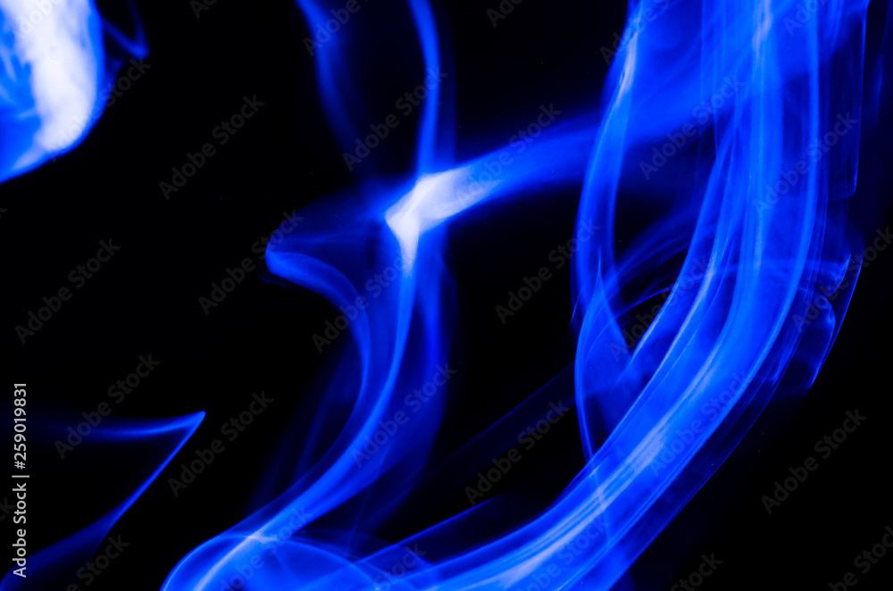 Nature Abstract: The Delicate Beauty and Elegance of a Wisp of Blue Smoke Nature Abstract: The Delicate Beauty and Elegance of a Wisp of Blue Smoke