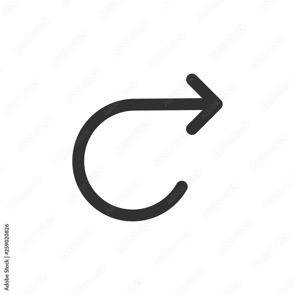 Arrows around back line icon, outline vector sign, linear style pictogram isolated on white. Vector illustration isolated on white background.