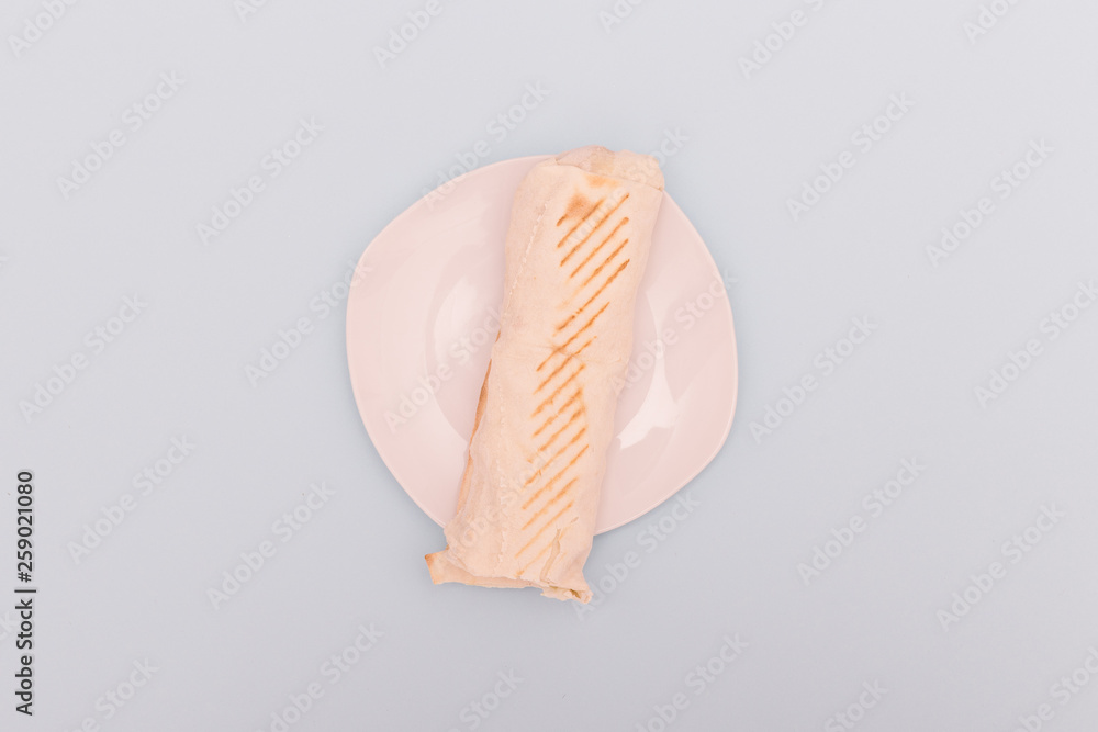 Assortment of fresh wraps with chicken, cheese and vegetables. Healthy fast food Assortment of fresh wraps with chicken, cheese and vegetables. Healthy fast food