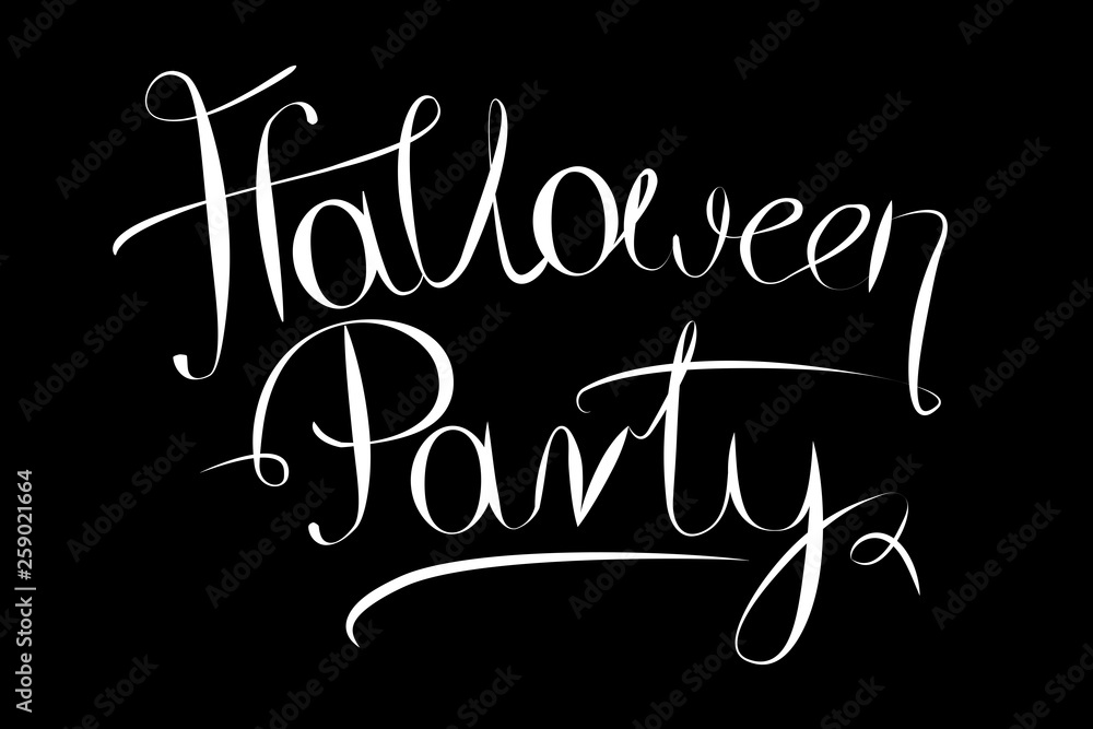 Halloween party - typographical concept Halloween party - typographical concept