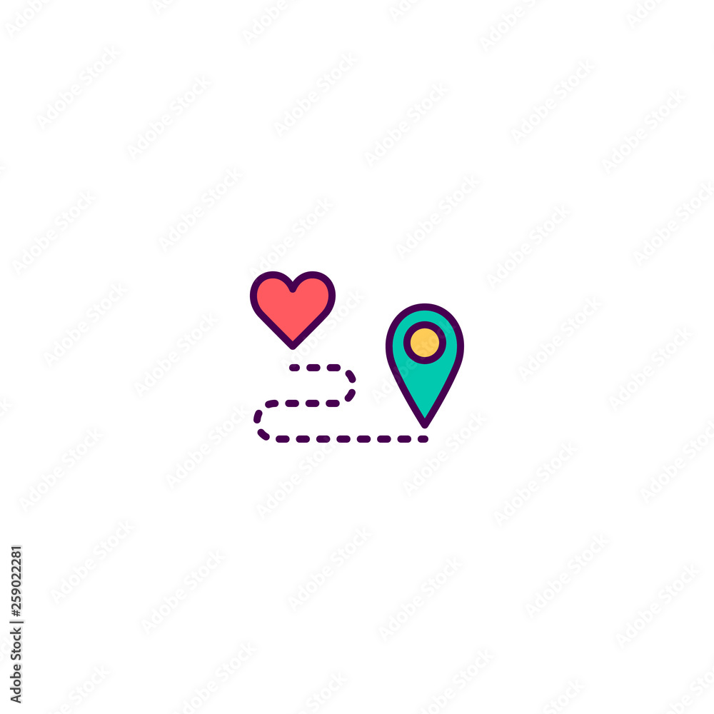 Route Icon Design. Lifestyle icon vector design Route Icon Design. Lifestyle icon vector design