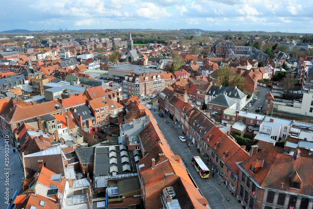 Φωτογραφία The view over Tournai (Doornik) from the Belfry of Tournai, Belgium