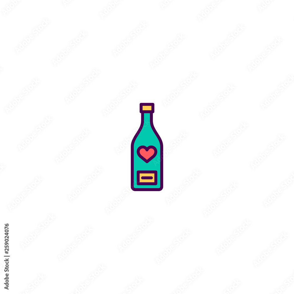 Wine bottle Icon Design. Lifestyle icon vector design Wine bottle Icon Design. Lifestyle icon vector design