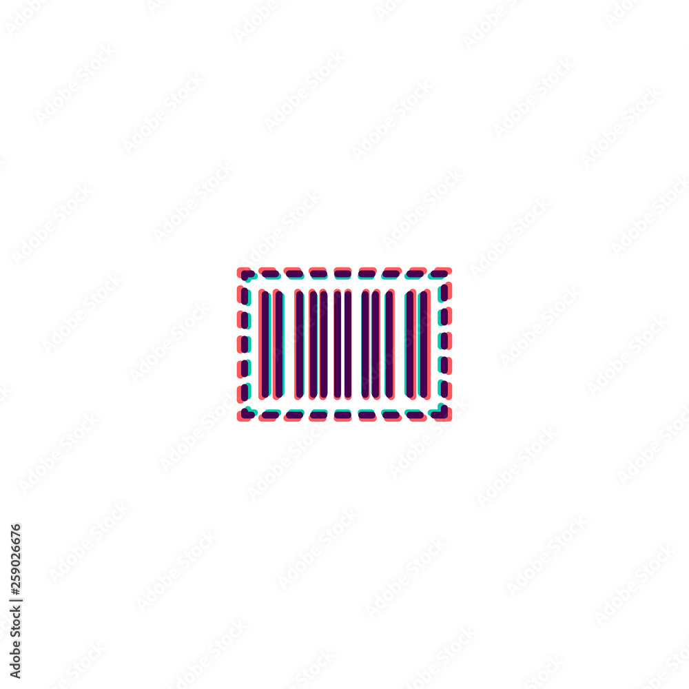 Barcode icon design. Shopping icon vector design