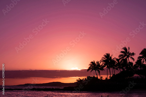 Fototapeta Naklejka Na Ścianę i Meble -  Kauai Hawaii Sunset