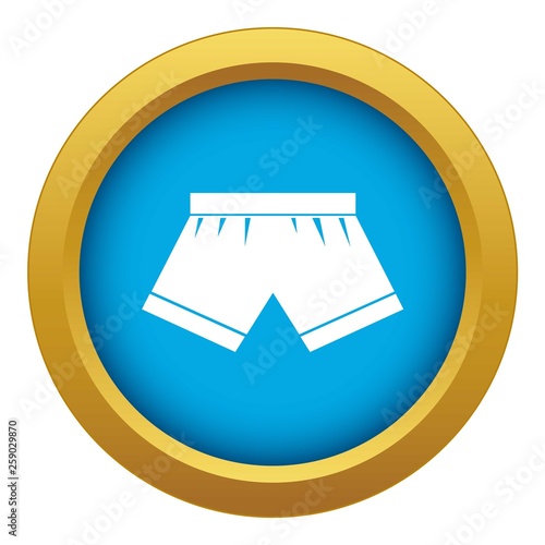 Male underwear icon blue vector isolated on white background for any design